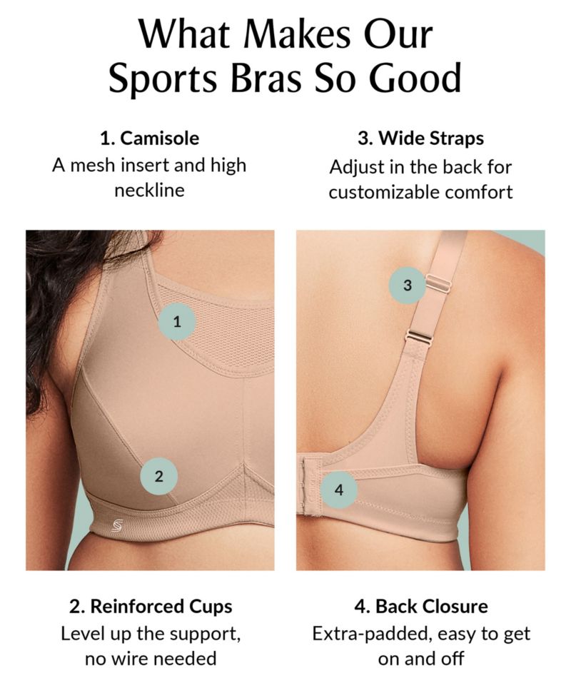 Women's Plus Size Sport No-Bounce Camisole Bra 1066