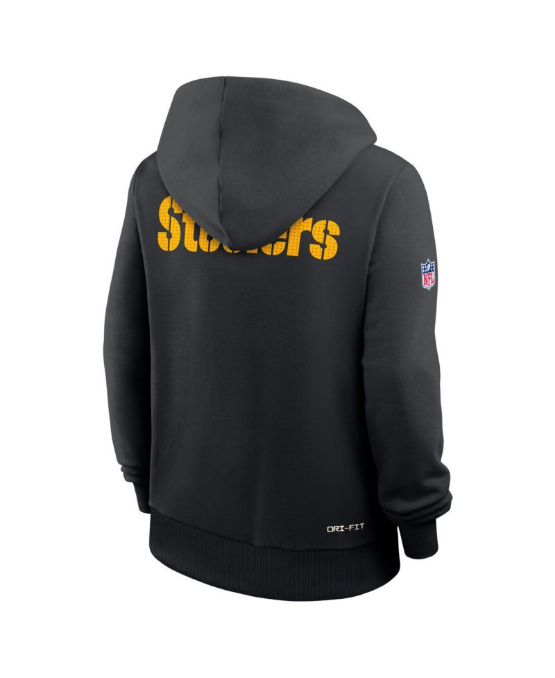 Women's Black Pittsburgh Steelers Sideline Standard Issue Initial Home Dri-FIT Hoodie