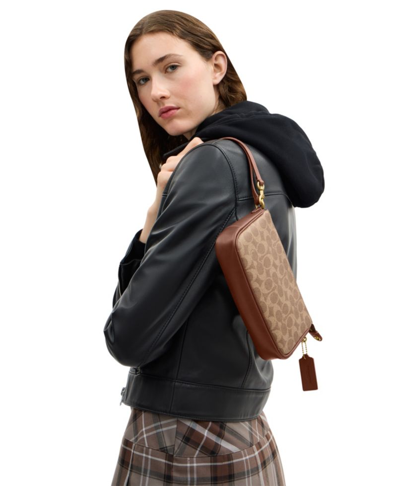 Plaza Small Signature UpcraftedLeather Shoulder Bag