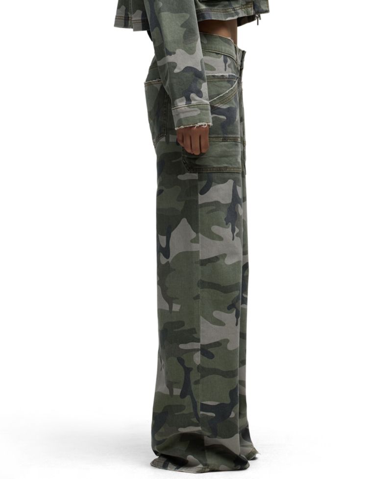 Women's Rylee Camo Wide-Leg Low-Rise Pants