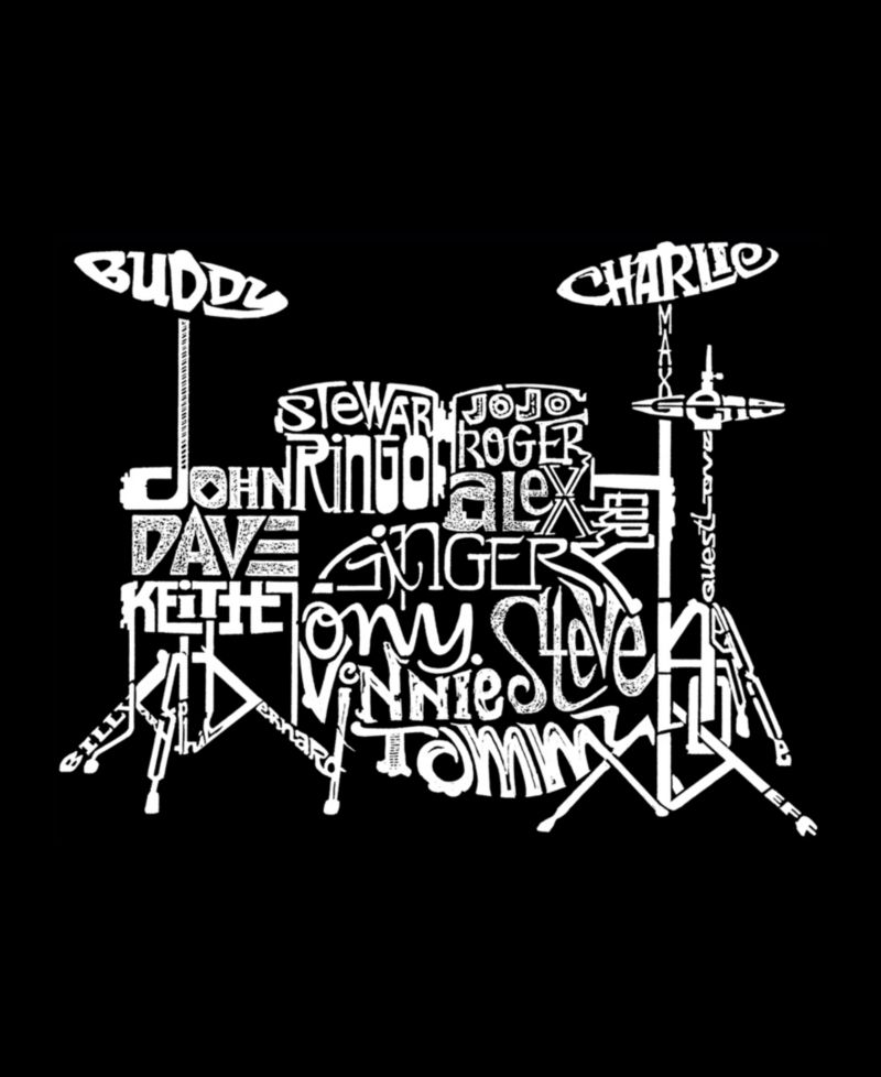 Plus Size Drums Word Art T-Shirt