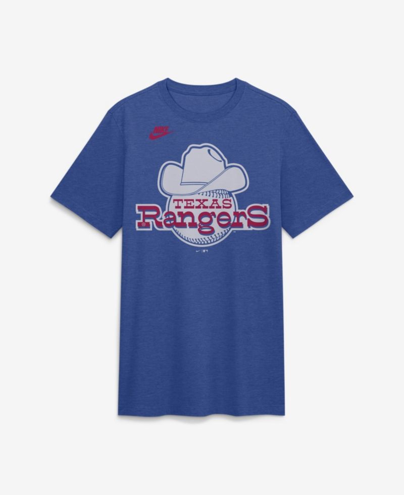 Men's Heather Royal Texas Rangers Cooperstown Logo Tri-Blend T-Shirt