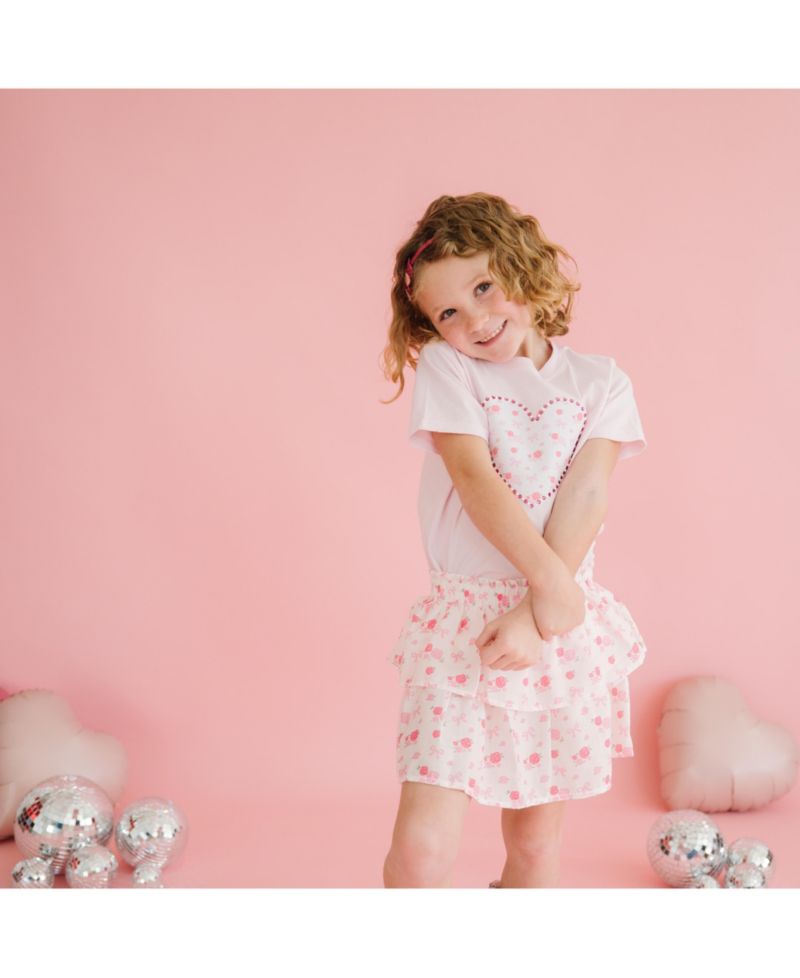 Big Girls Dainty Rose Skort