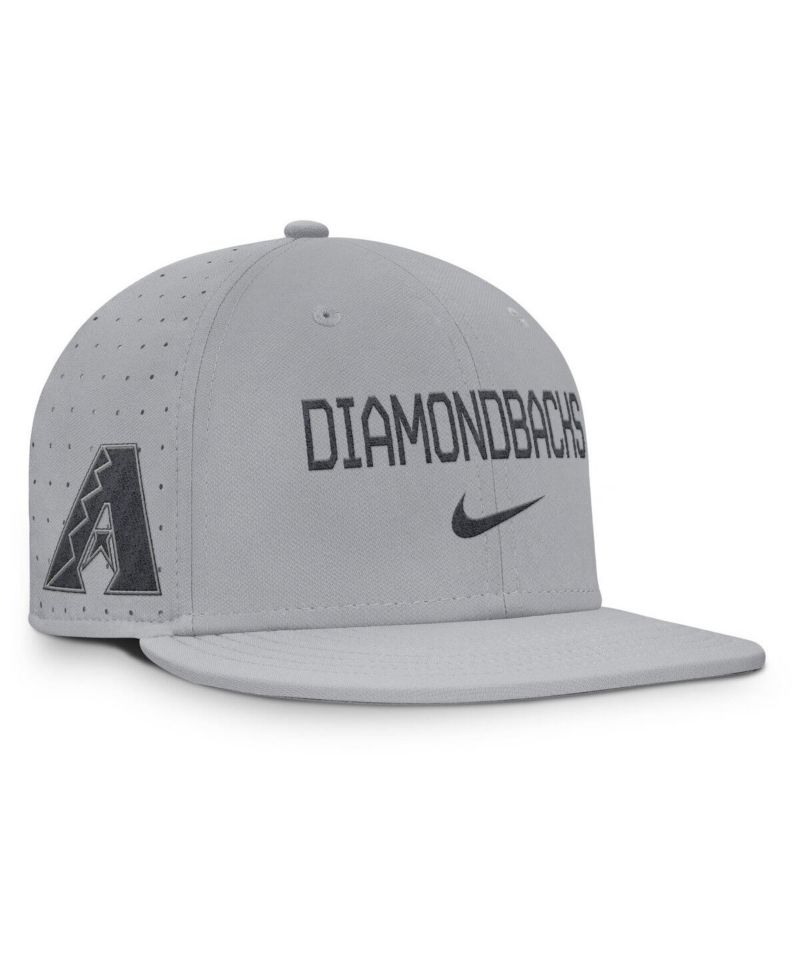 Men's Gray Arizona Diamondbacks True Performance Fitted Hat