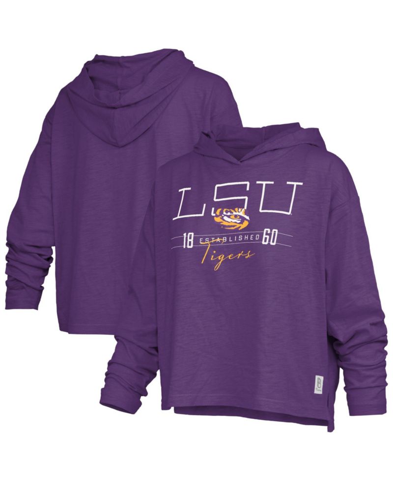 Women's LSU Tigers Castillo Hooded Slub Long-Sleeve T-Shirt