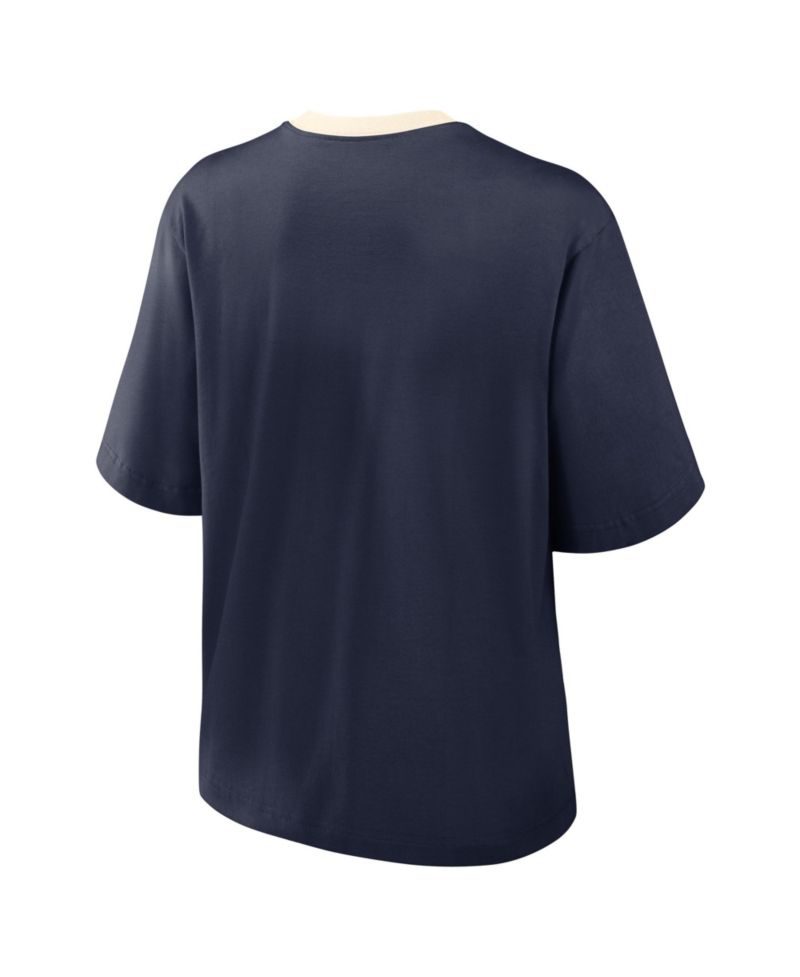 Women's Navy Michigan Wolverines Legacy Fight Song Boxy T-Shirt