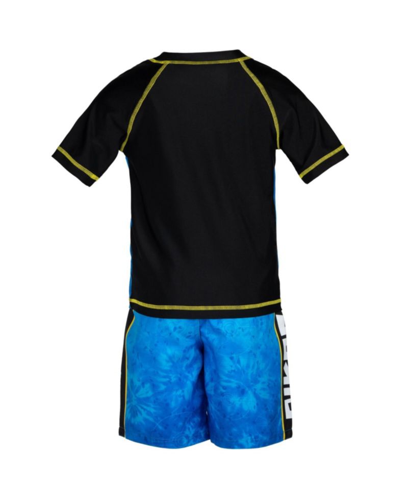 Boys' 2-Piece Swimwear Rash Guard and Swim Trunks Set UPF 50+