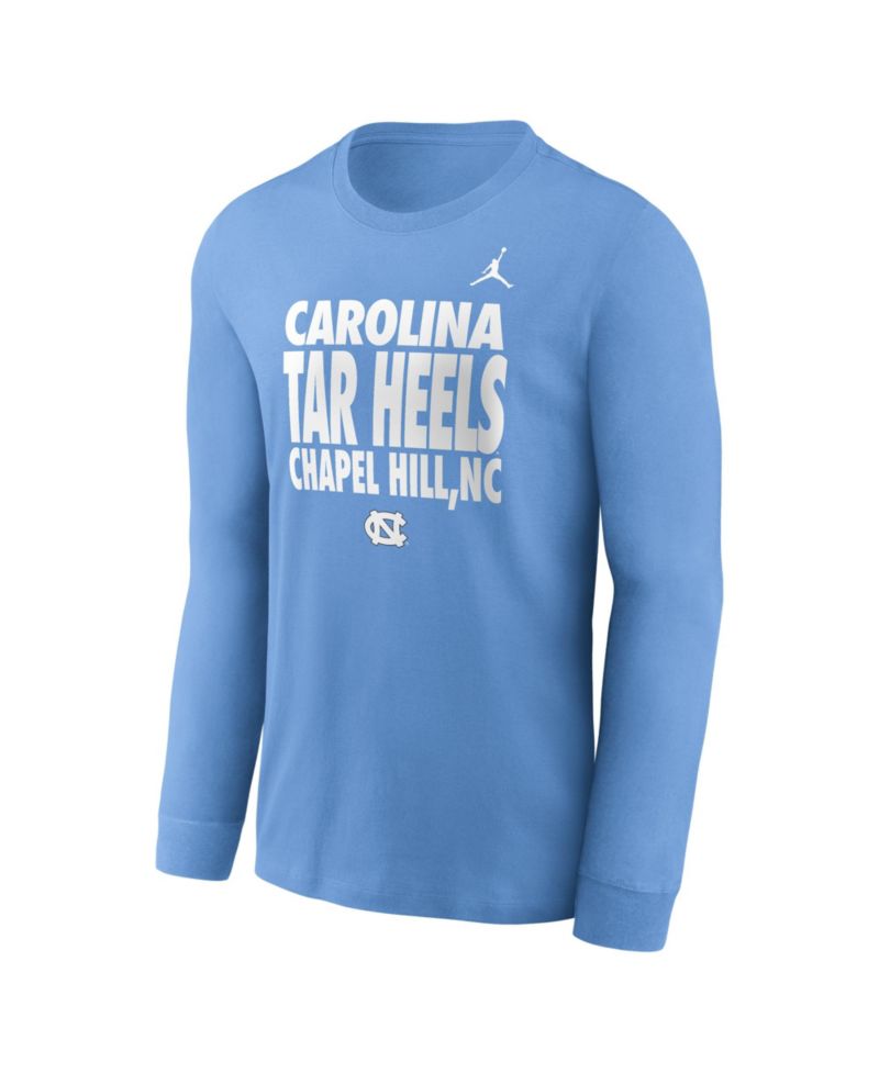 Men's Carolina Blue North Carolina Tar Heels 2026 Sideline Slogan Dri-FIT Long Sleeve T-Shirt