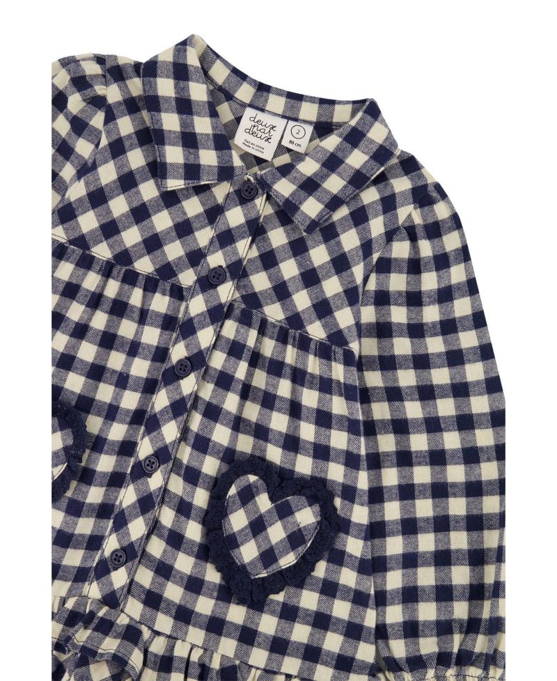 Little and Big Girl (6-8)Shirt Dress with Frills