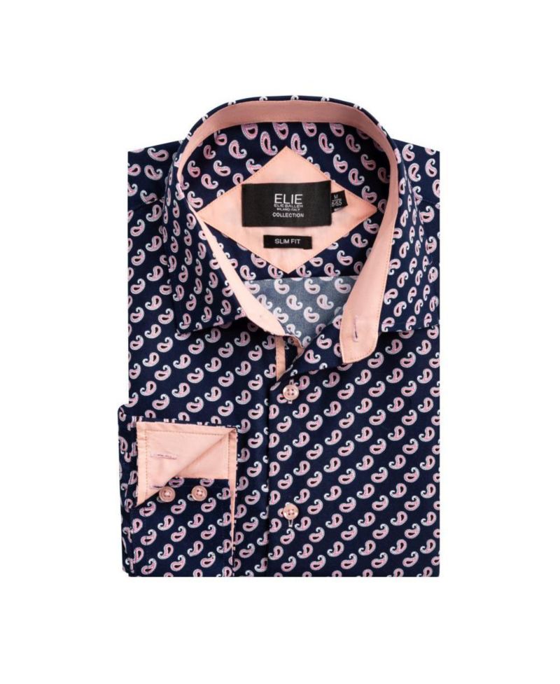 Men's Slim Fit Paisley Print Shirt