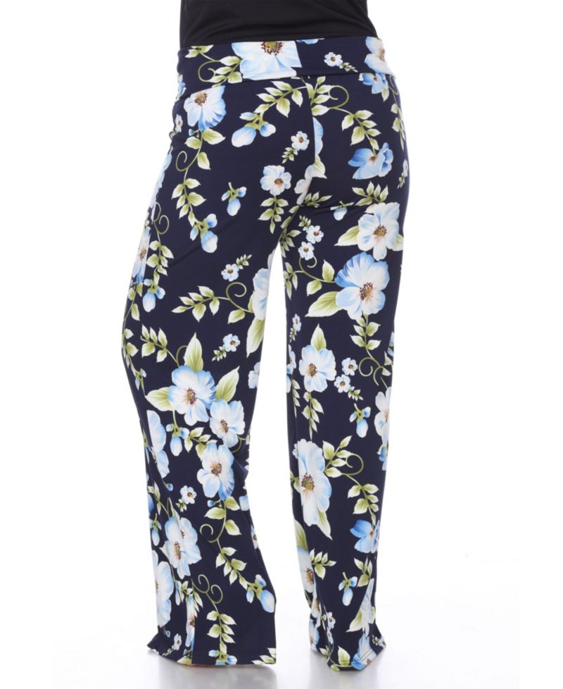 Plus Size Floral Wide Leg Palazzo Pants