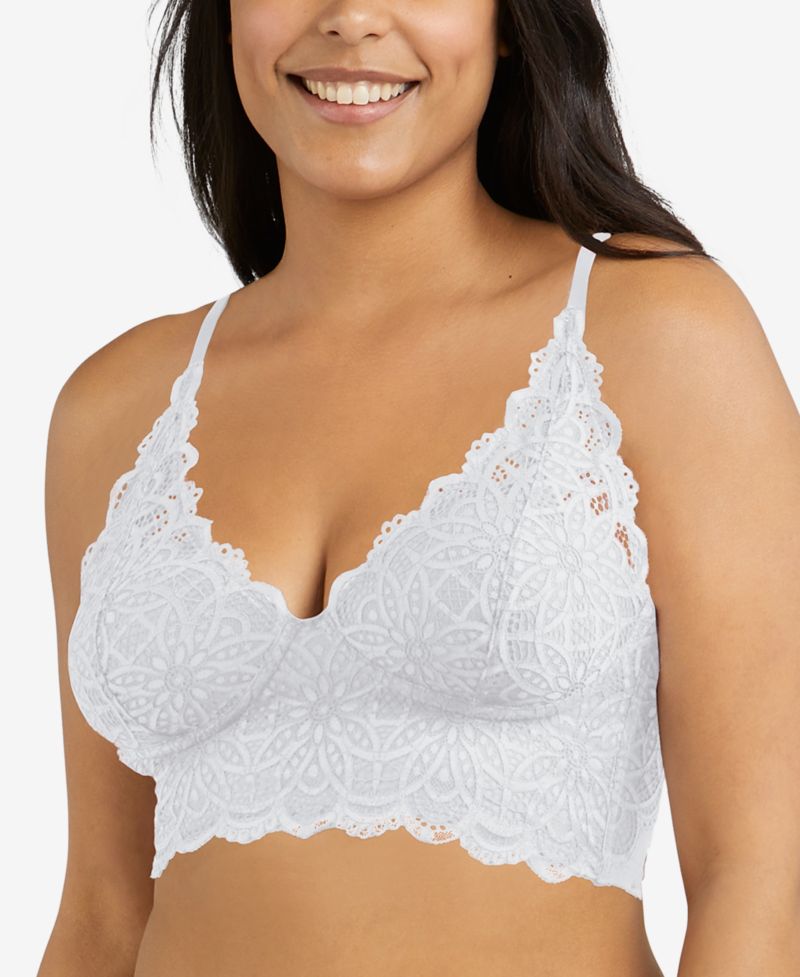 Pure Comfort Lace & Mesh Longline Wireless Bralette DM1188