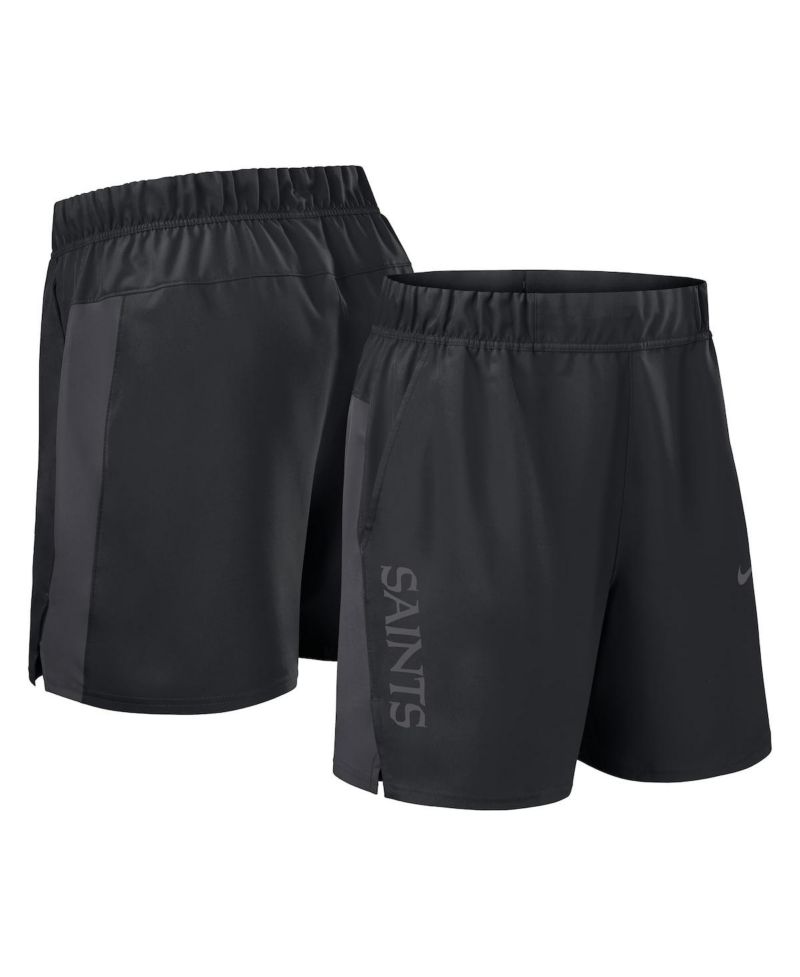 Men's Black New Orleans Saints Woven Victory Performance Shorts