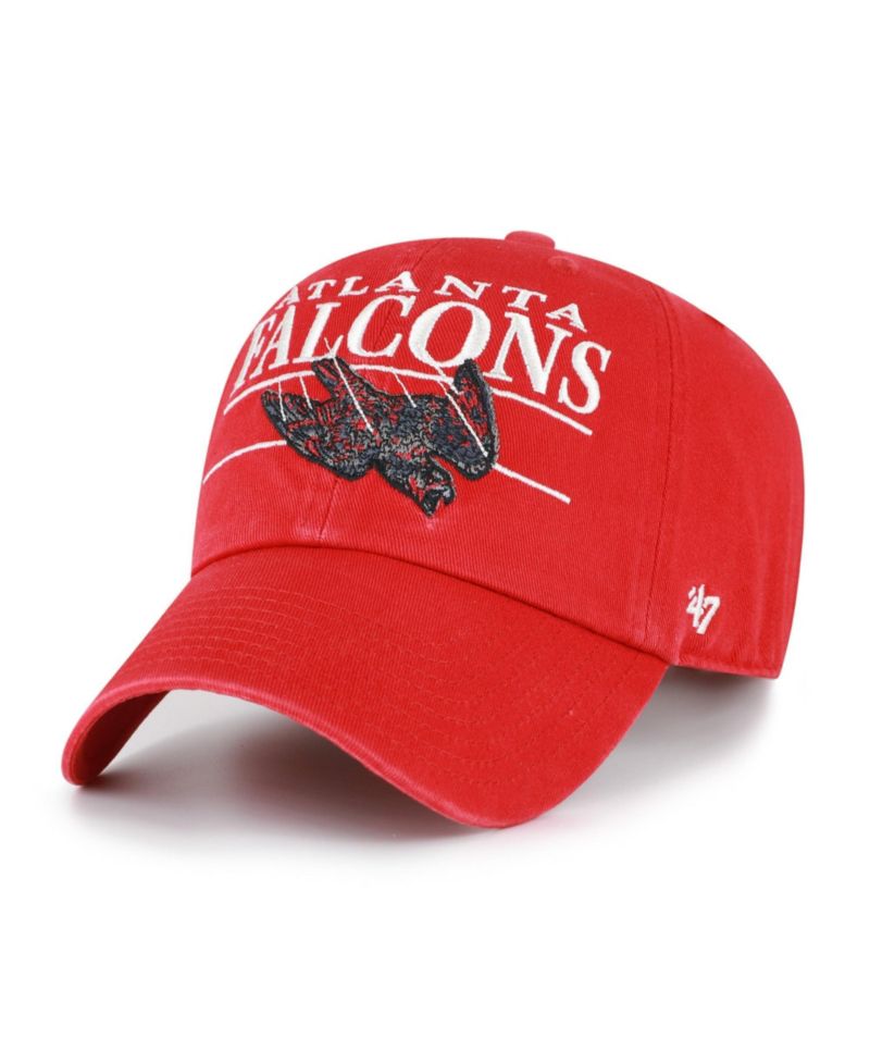 Men's Red Atlanta Falcons Throwback Graphic Clean Up Adjustable Hat