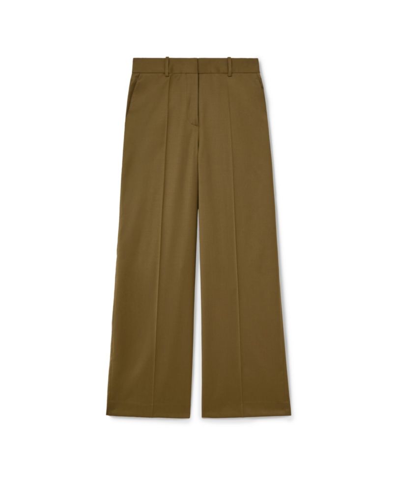 Women's Adie Wool-Blend Wide-Leg Trousers