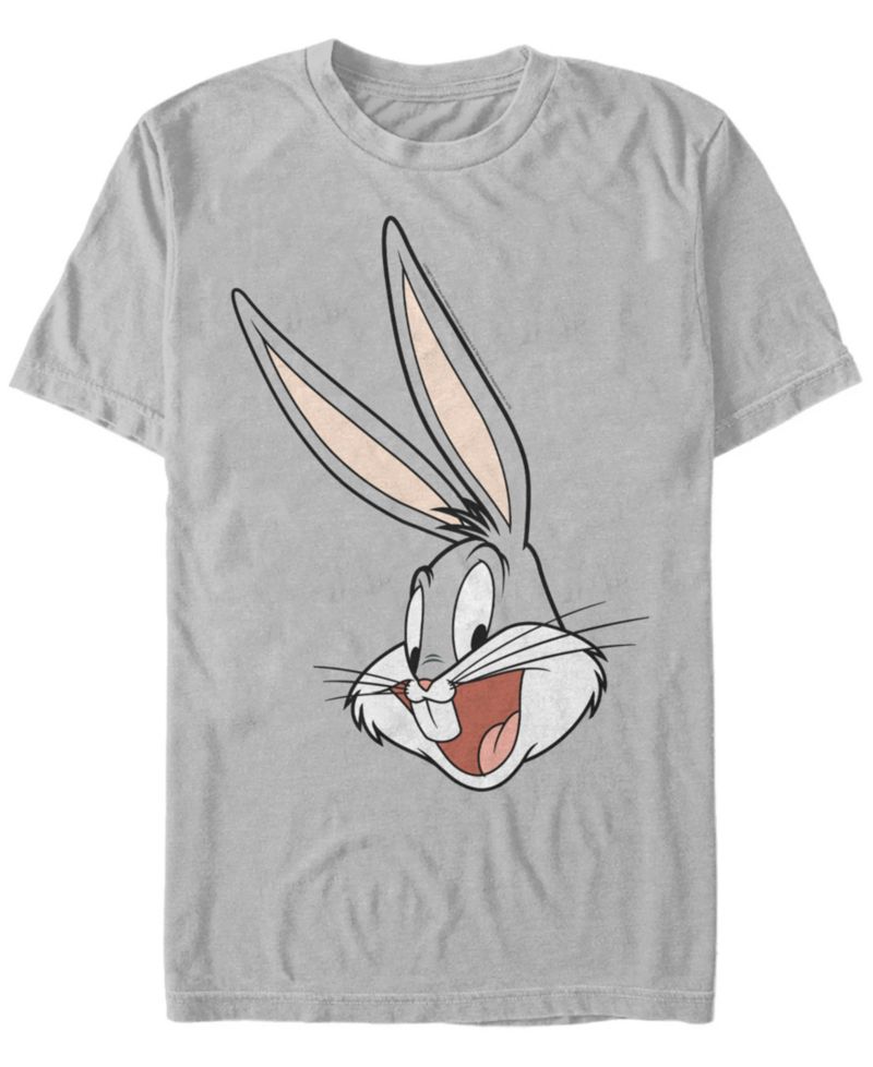 Looney Tunes Men's Bugs Bunny Big Face Short Sleeve T-Shirt