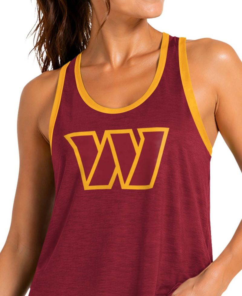 Women's Burgundy Washington Commanders Tater II Racerback Tank Top