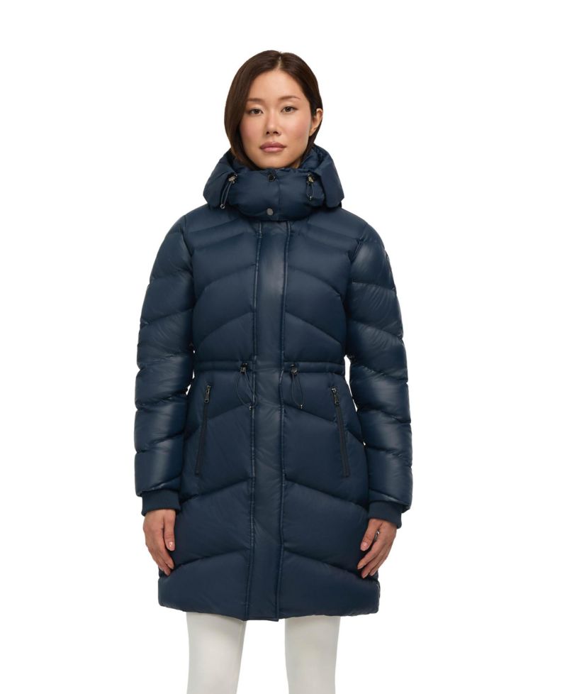 Women's Saturn Mid-Length Quilted Puffer with Removable Hood