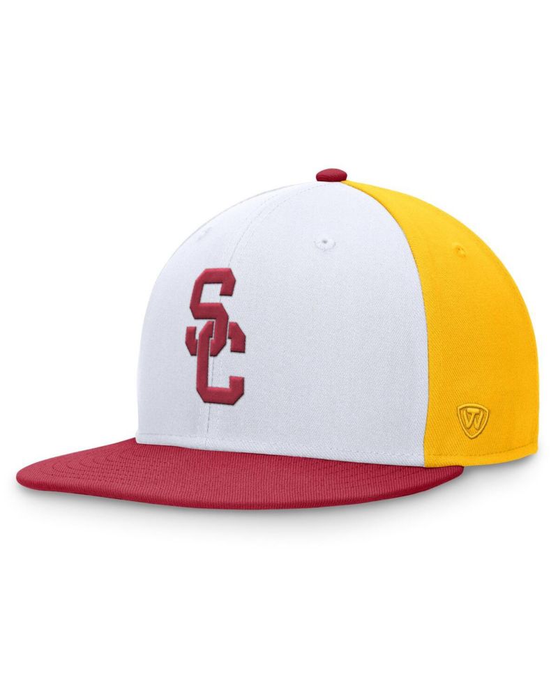 Men's White/Cardinal USC Trojans Tri-Tone Heritage Collector Fitted Hat
