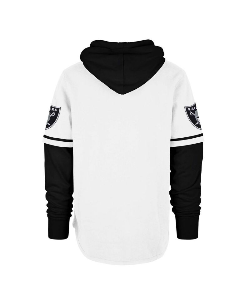 Men's White Las Vegas Raiders Trifecta Shortstop Pullover Hoodie