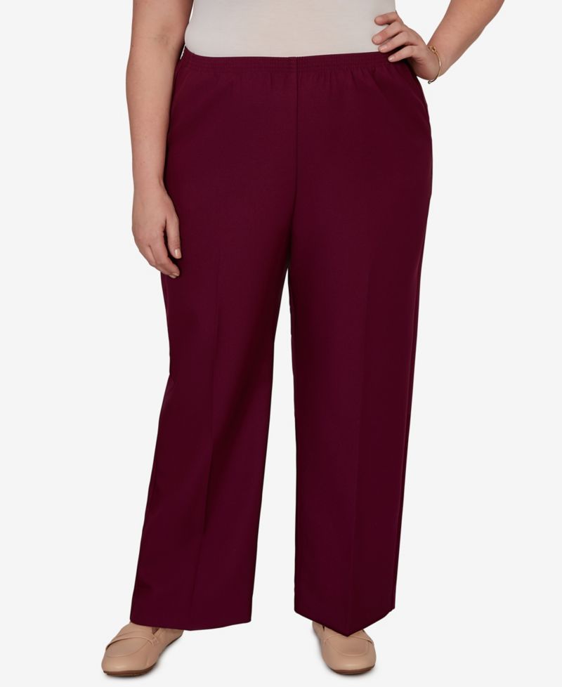 Plus Size Colored Mid-Rise Pants