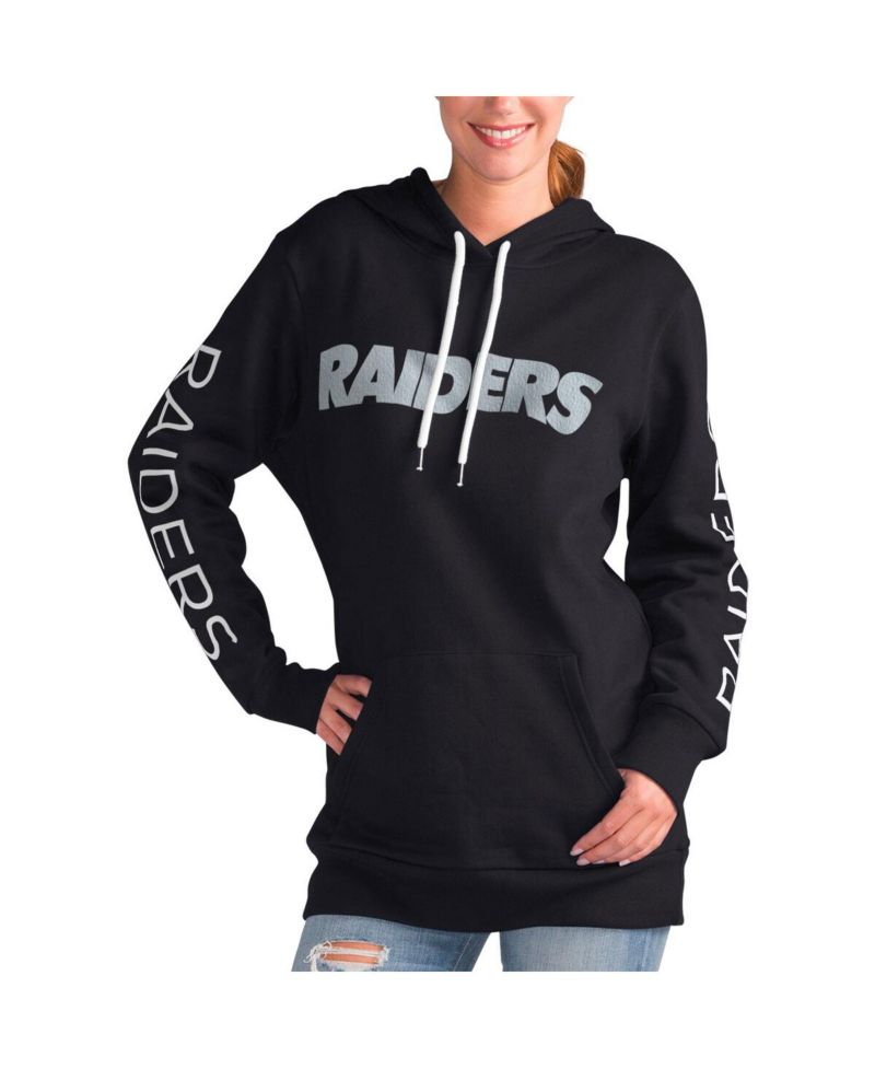 Women's Black Las Vegas Raiders Extra Inning Pullover Hoodie