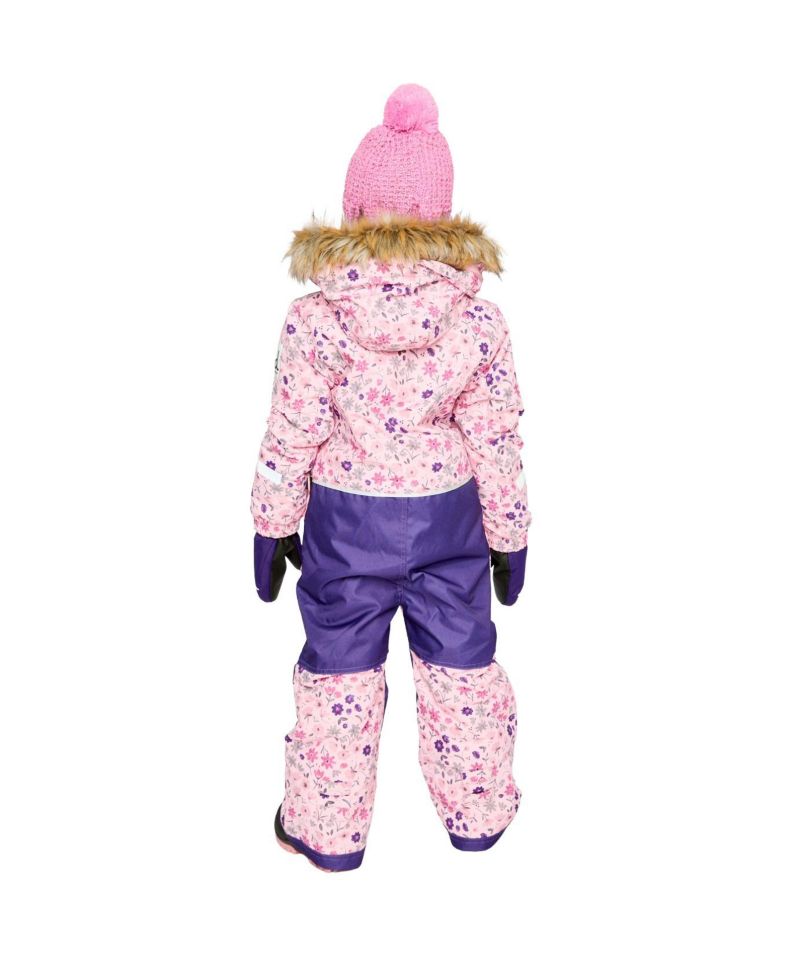 Little and Big Girl (6-14) One Piece Play Snowsuit Mini Flower Print