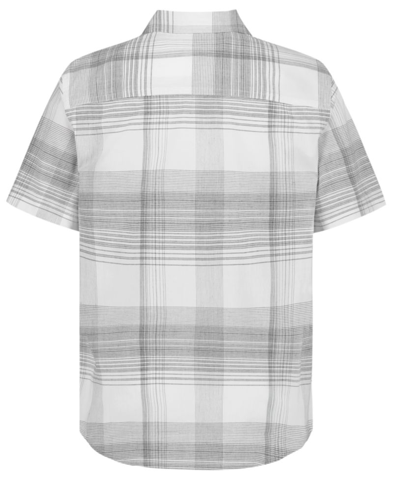Boys' 8-20 Intricate Plaid Woven Short-Sleeve Shirt