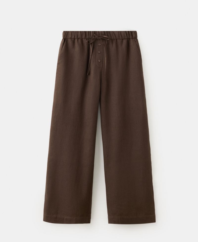 Women's Wide-Leg Linen Pants