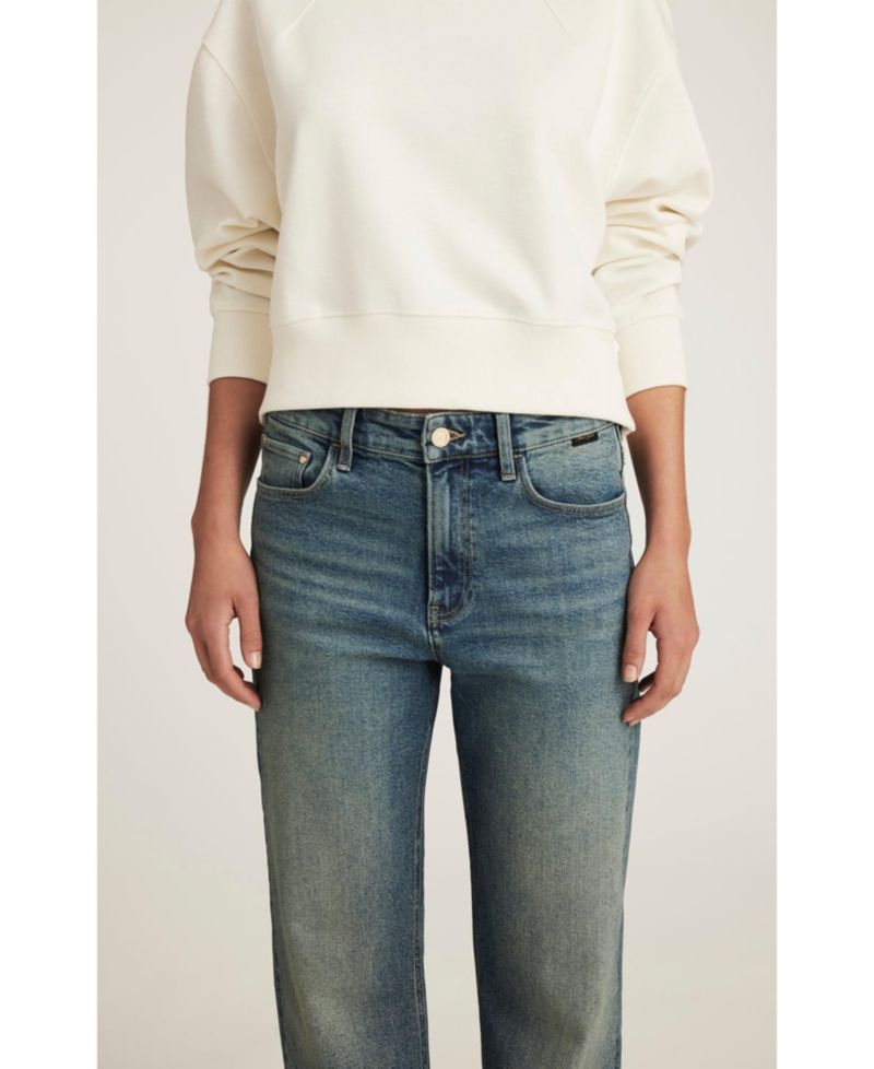 Women's Taylor High Rise Straight Leg In Mid Used Gold Premium