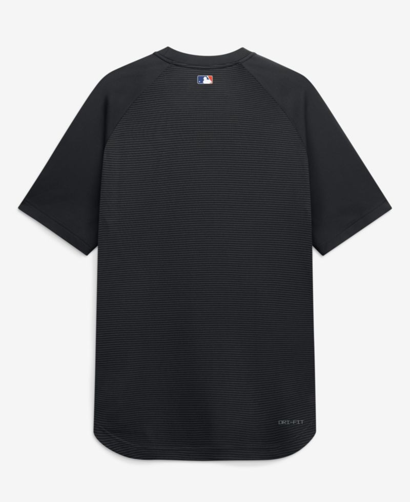 Men's Black New York Mets Authentic Collection Batting Practice Pre-Game Raglan Dri-FIT T-Shirt