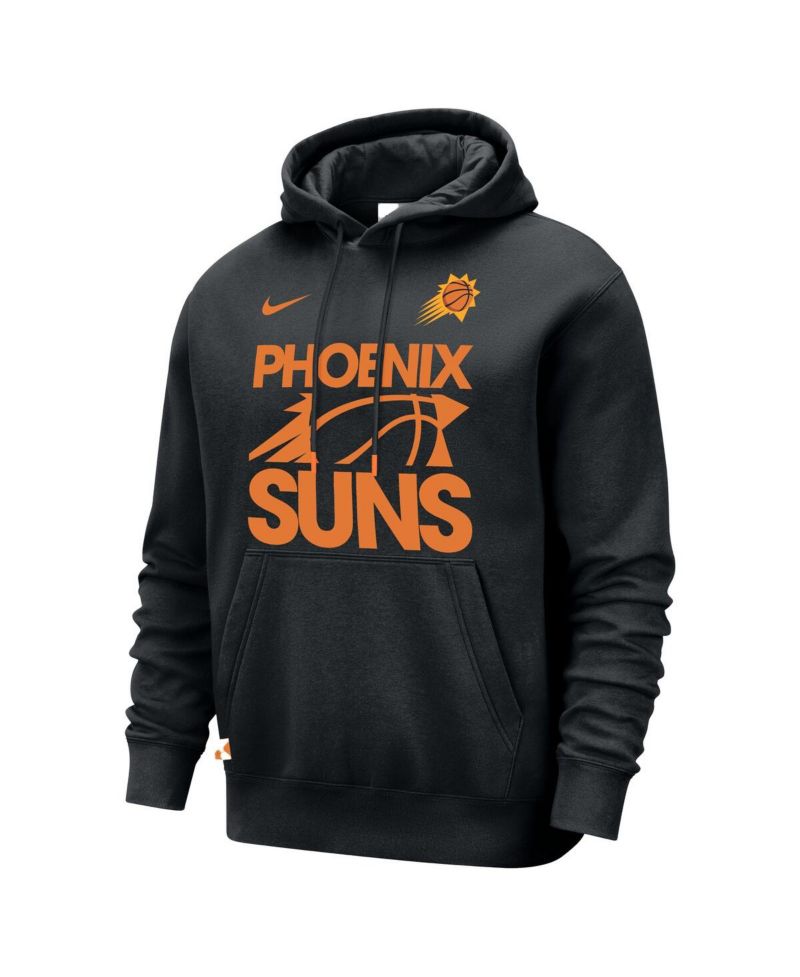 Men's Black Phoenix Suns Courtside Club Pullover Hoodie