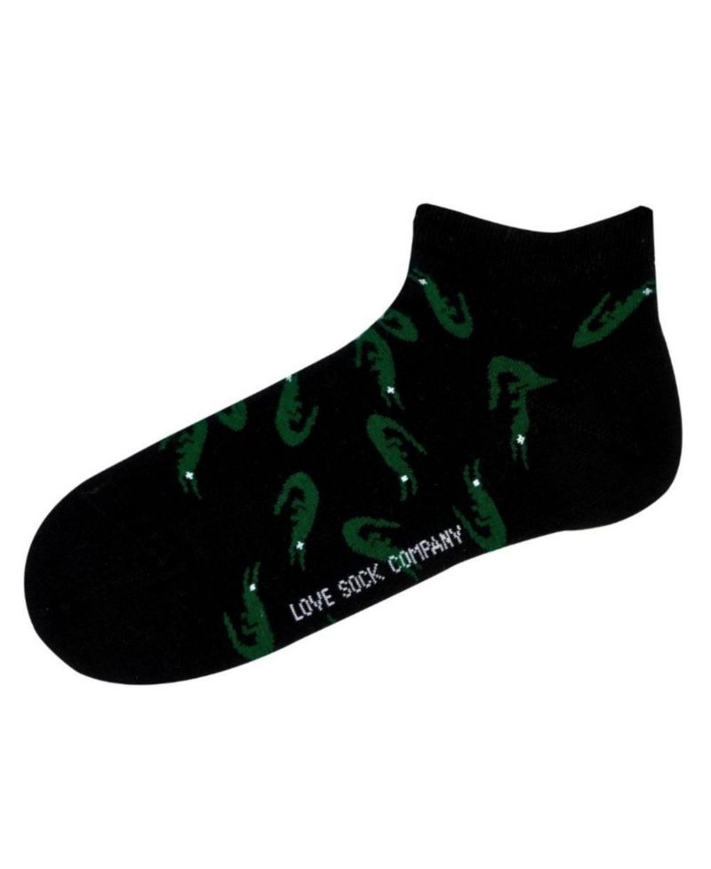 Women's Alligator W-Cotton Novelty Ankle Socks with Seamless Toe, Pack of 1