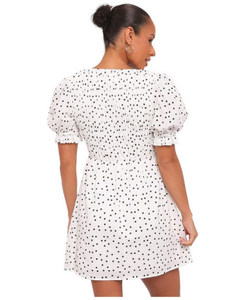 Women's Jaclyn Polka-Dot Print Short-Sleeve Mini Dress