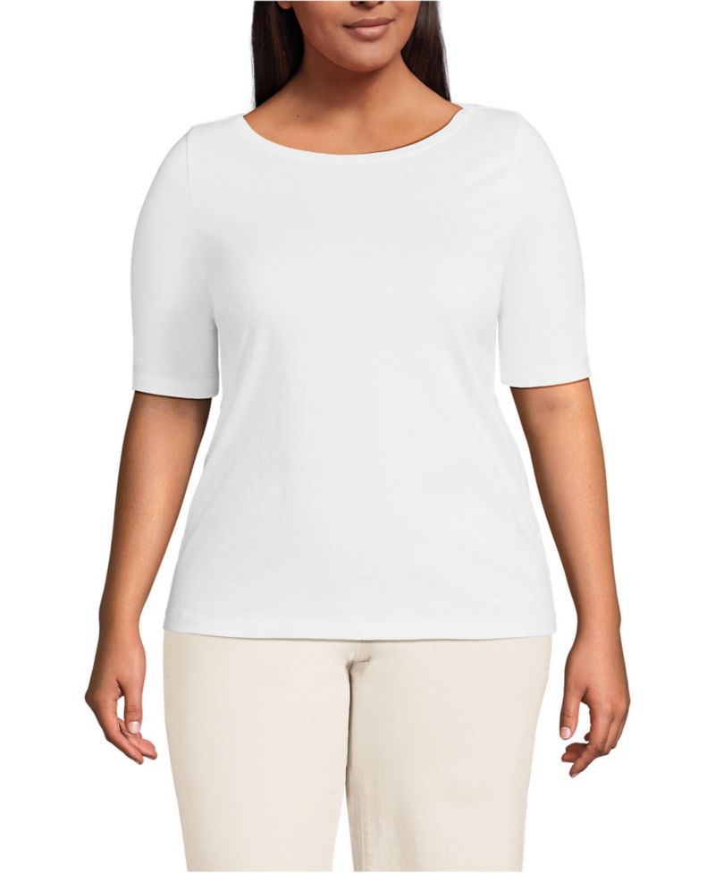 Plus Size Supima Boatneck Top
