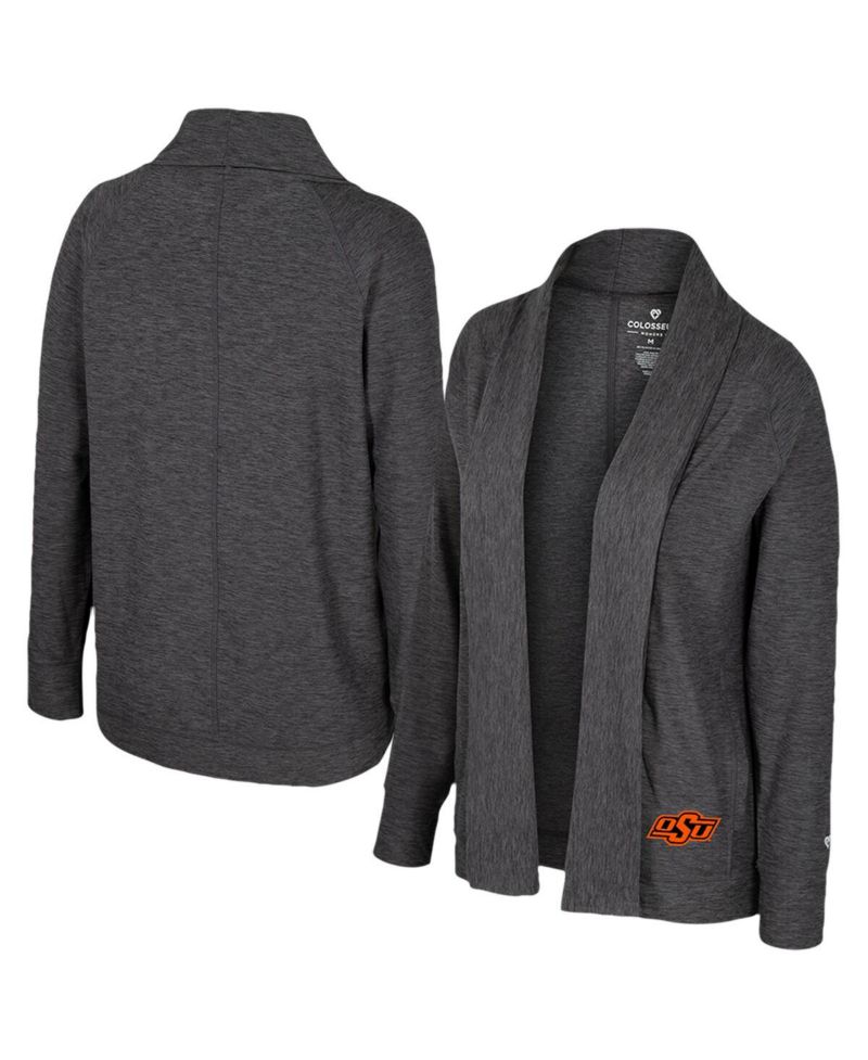 Women's Charcoal Oklahoma State Cowboys Dash Cardigan