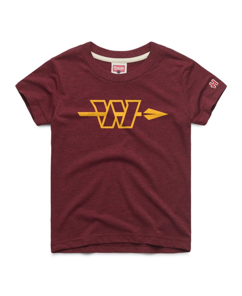 Big Boys and Girls Burgundy Washington Commanders Alternate Logo Tri-Blend T-Shirt