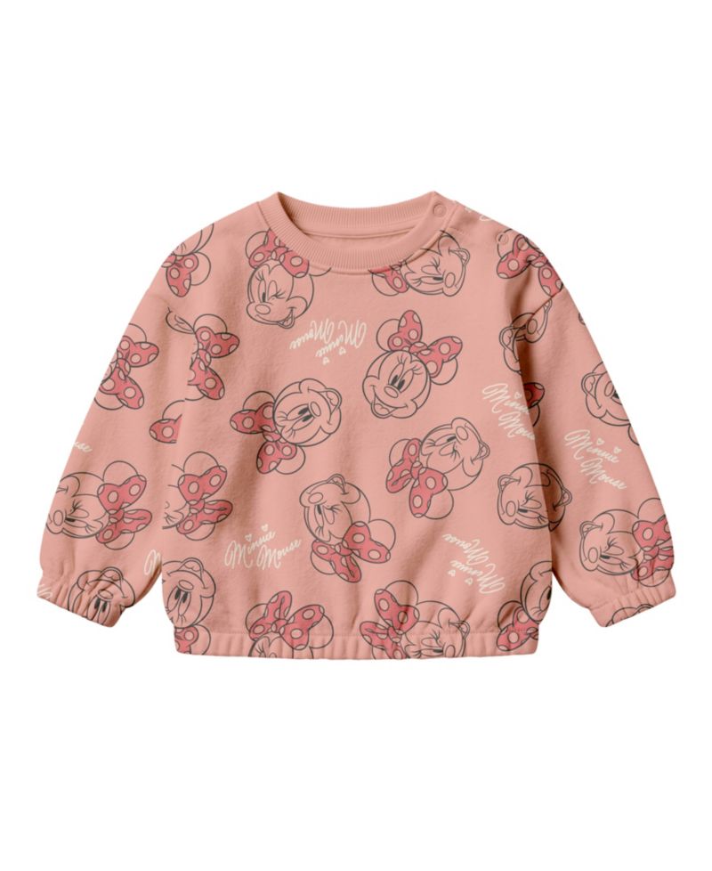 Baby Girls' Minnie Mouse Allover Print Sweatshirt and Joggers Set, 2-Piece Set