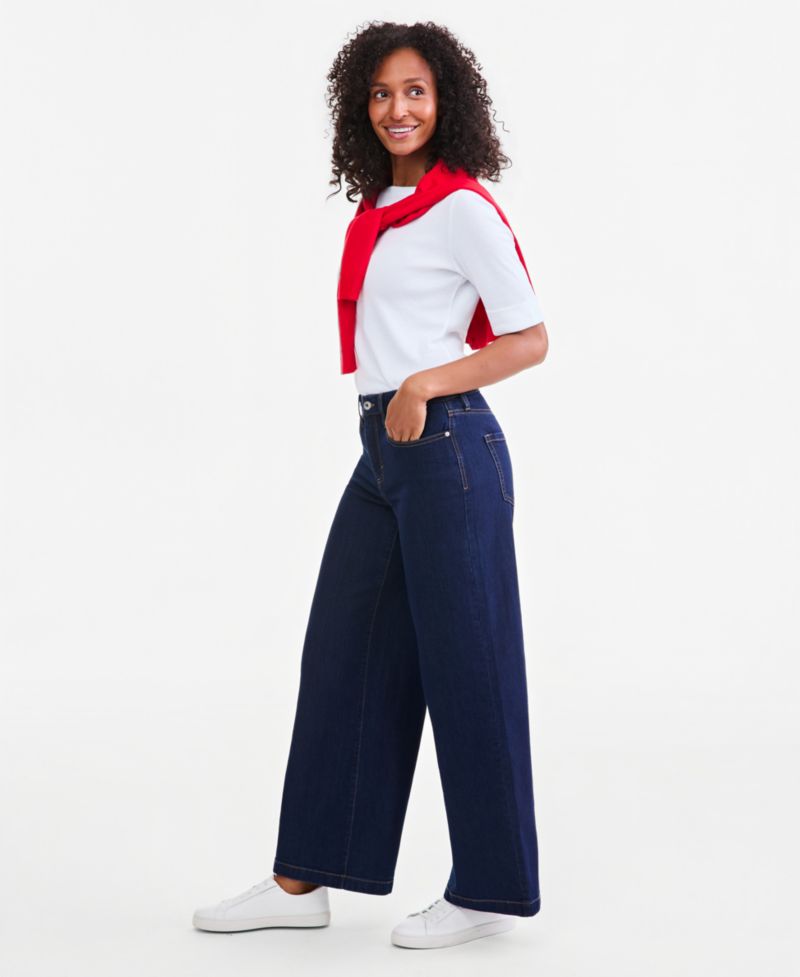 Petite High-Rise Wide-Leg Jeans