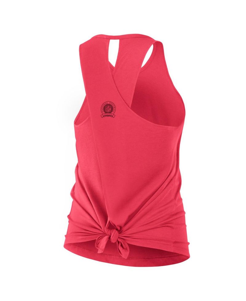 Women's Scarlet San Francisco 49ers Glory Crisscross Performance Tank Top