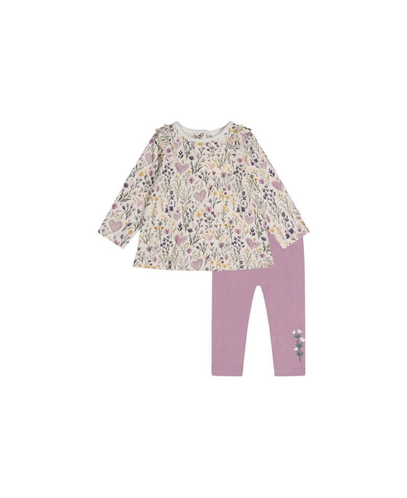 Baby Girl 3M TO 24M Cotton Pant and Top Set with Heart
