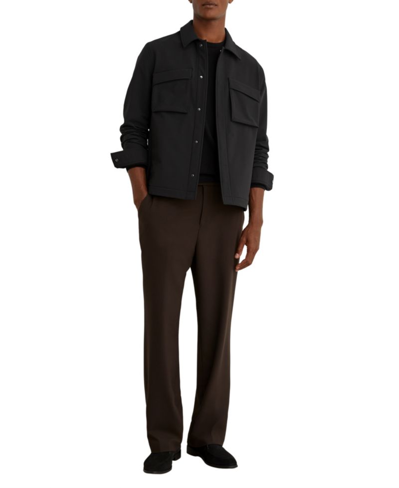 Men's Divide Utilitarian Soft-Fleece Lined Twin-Pocket Overshirt