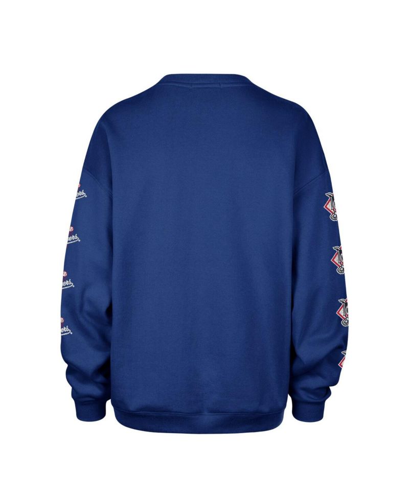 Women's Royal Los Angeles Dodgers Trendy Team Go Big Oversized Sweatshirt