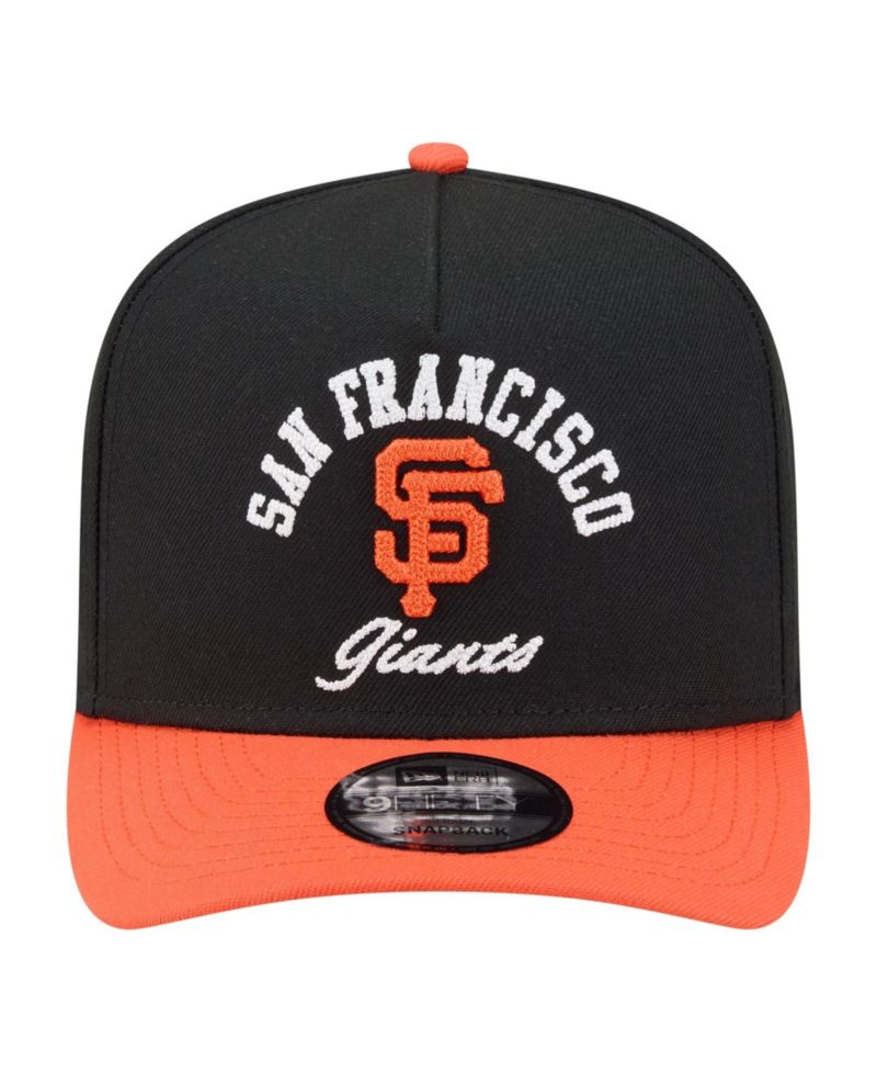 Men's Black/Orange San Francisco Giants Arched A-Frame 9FIFTY Adjustable Hat