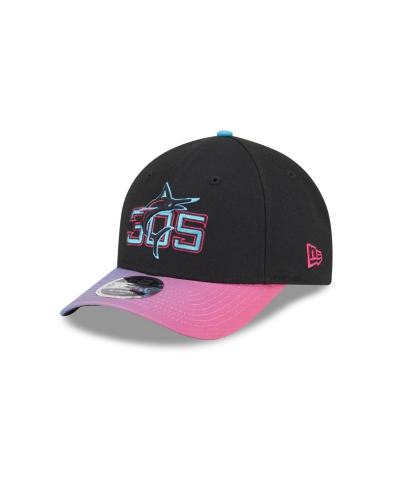 Men's Black Miami Marlins 2025 City Connect 9FORTY M-Crown Adjustable Hat