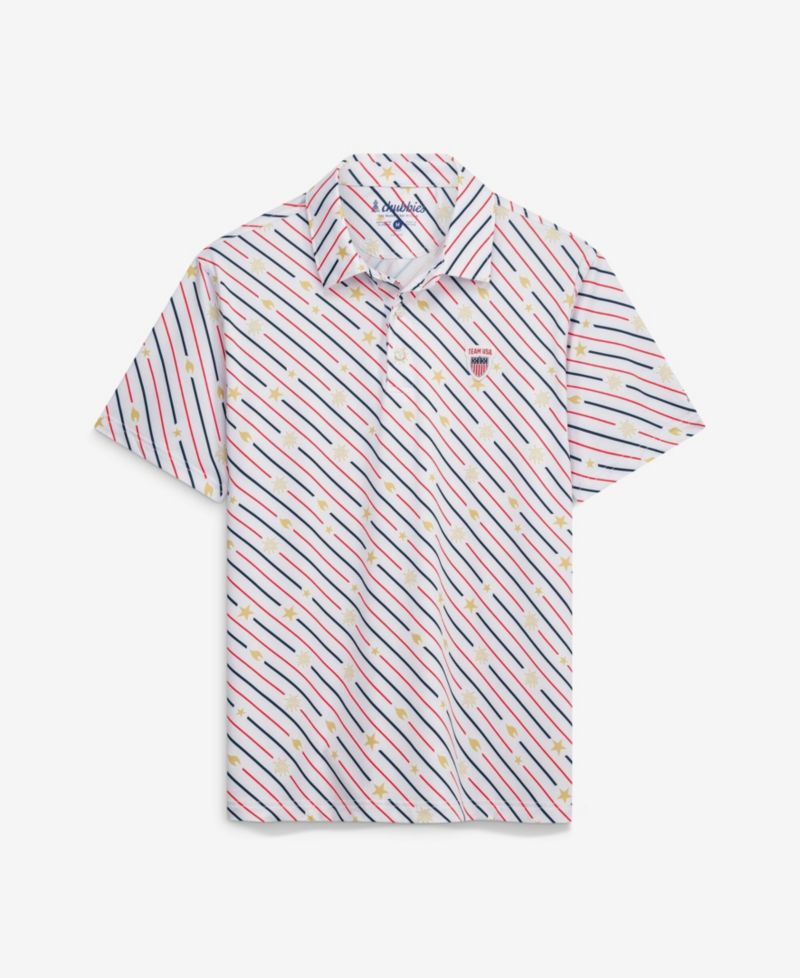 Men's White Team USA The Life, Liberty, Candles Performance Polo Shirt
