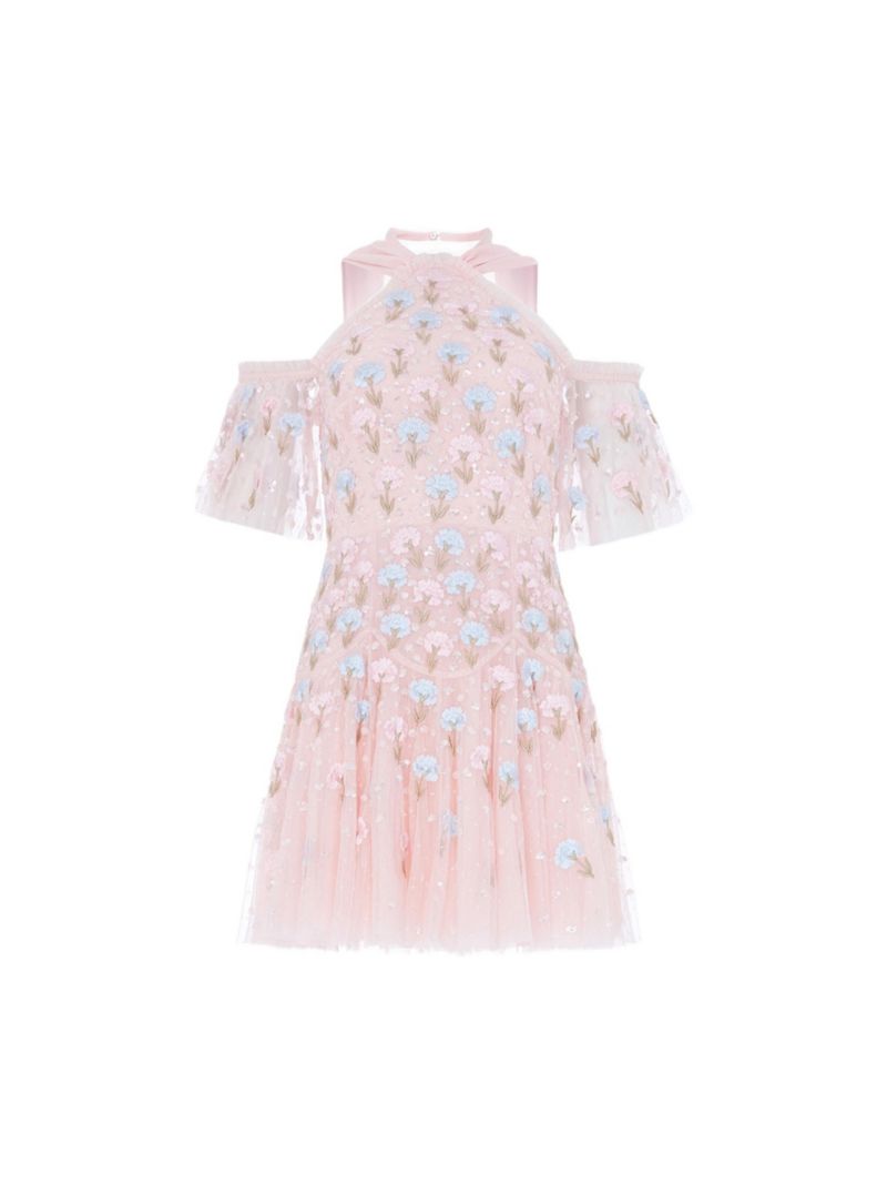 Women's Dandelion Ditsy Halter-neck Mini Dress
