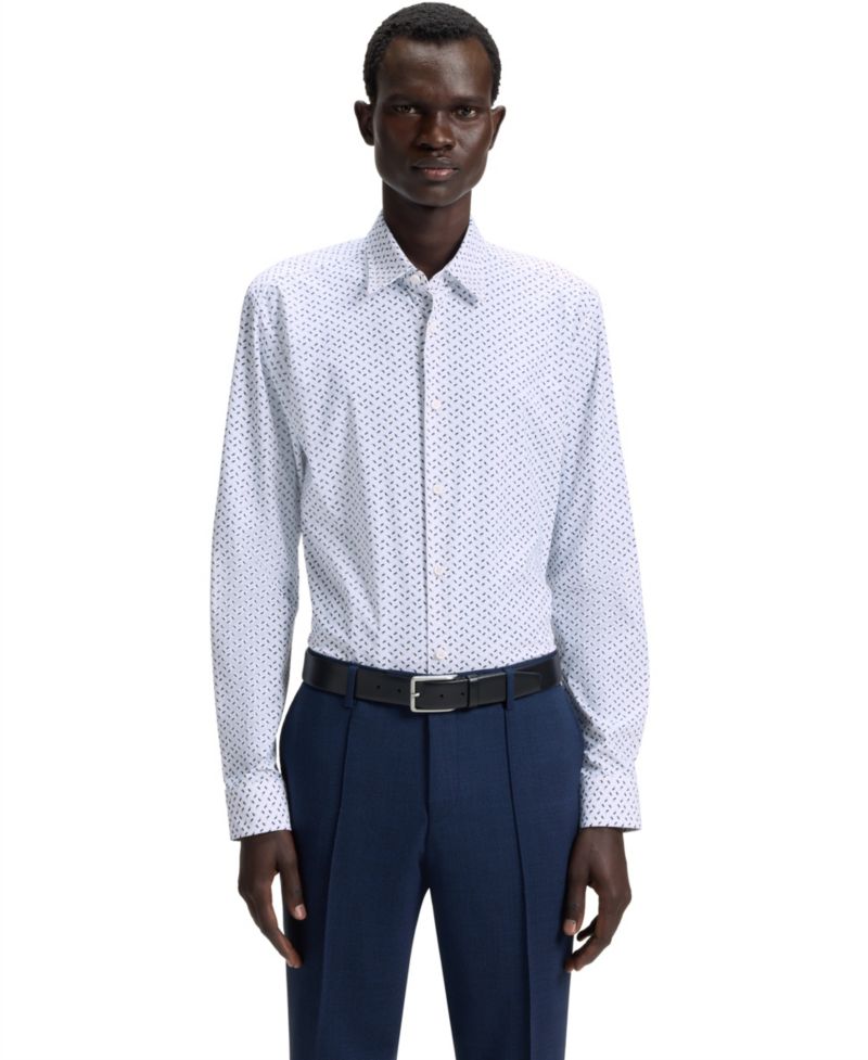 Men's Performance-Stretch Slim-Fit Dress Shirt