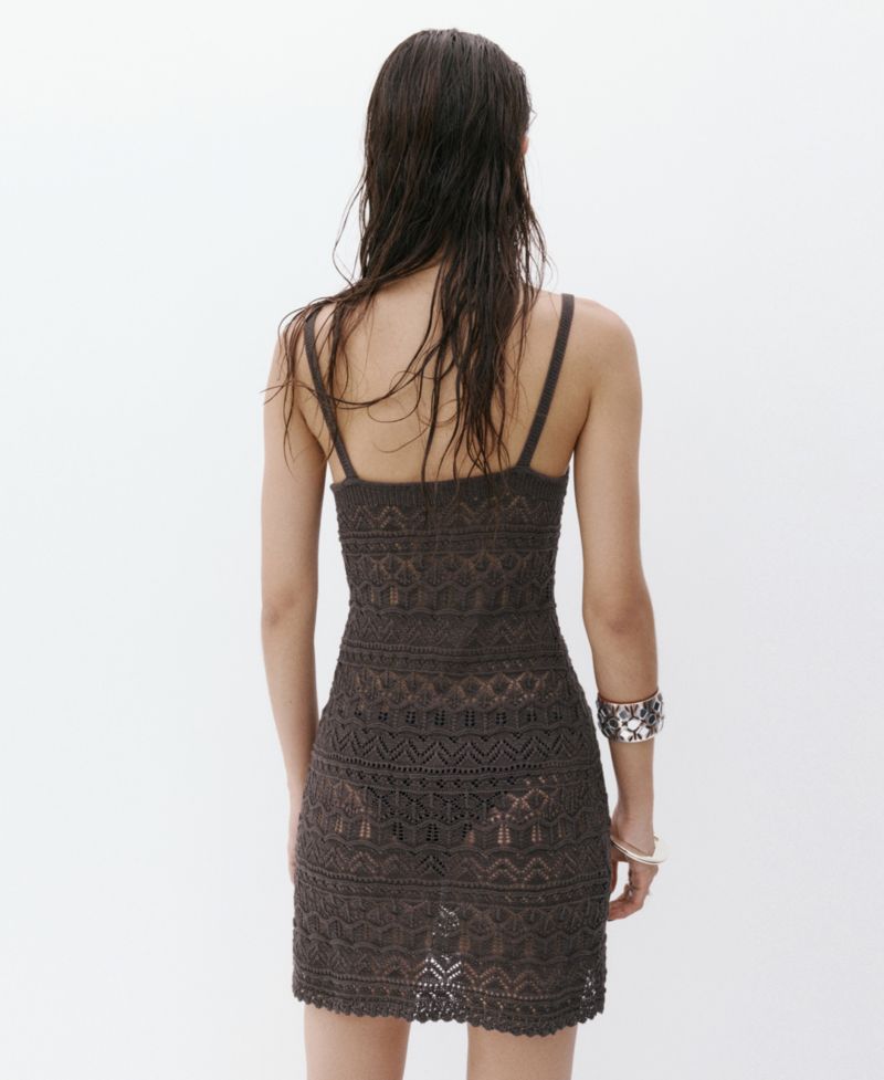 Women's Scalloped Hem Crocheted Dress