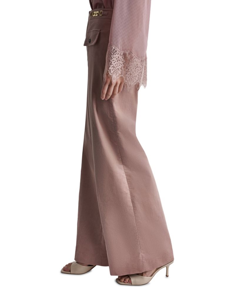 Women's Corduroy Wide-Leg High-Waisted Pants